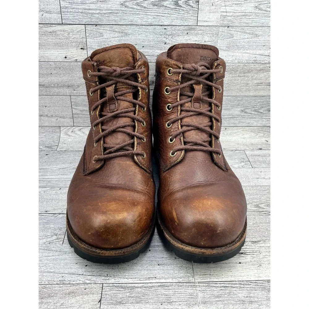 LL Bean Mens 296506 Waterproof Leather‎ Work Boots Brown Size 9 Wide